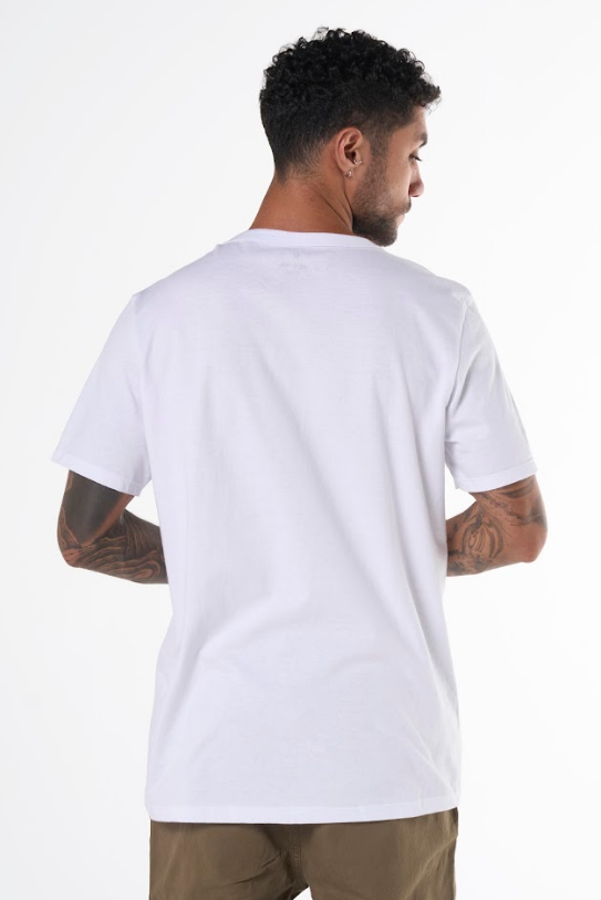 Camiseta Hering Básica Estampada  Masculina - Branca