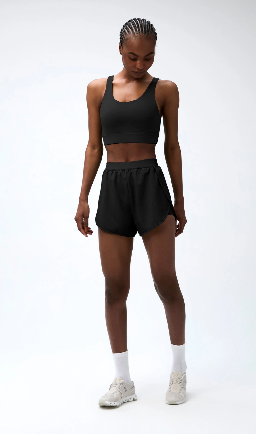 Shorts Esportivo Hering Runner Texturizado Feminina - Preto