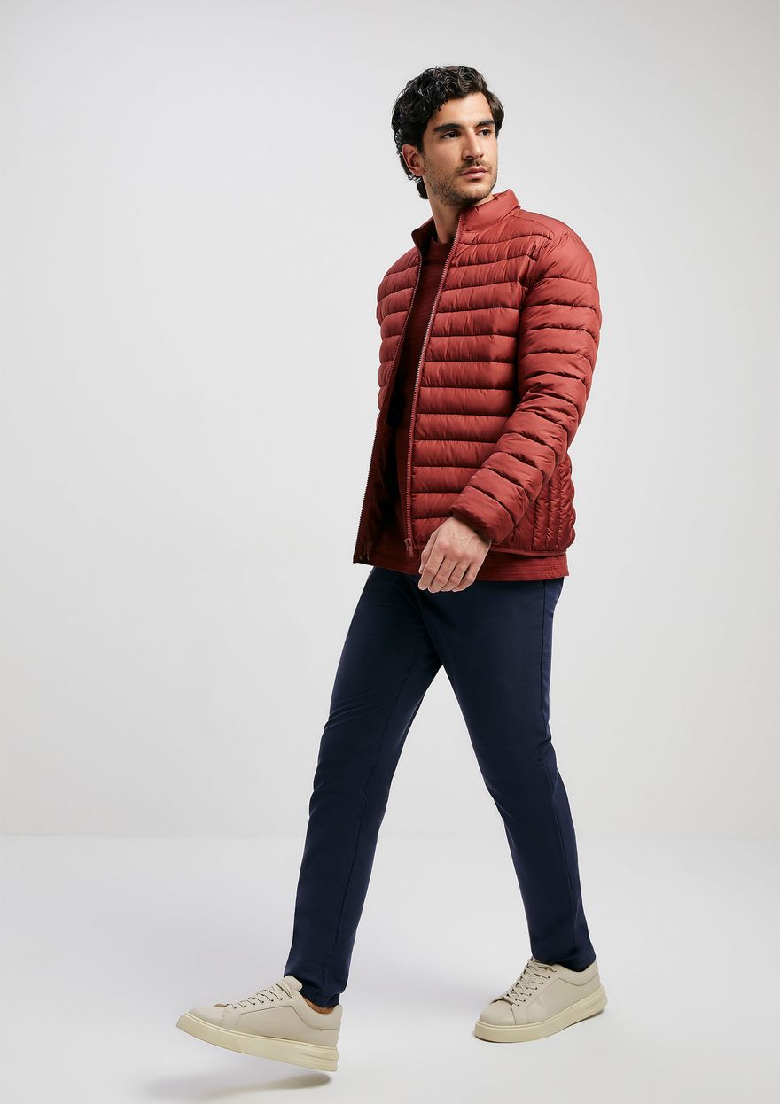 Jaqueta Hering Básica Masculina Puffer Matelassê - Vinho