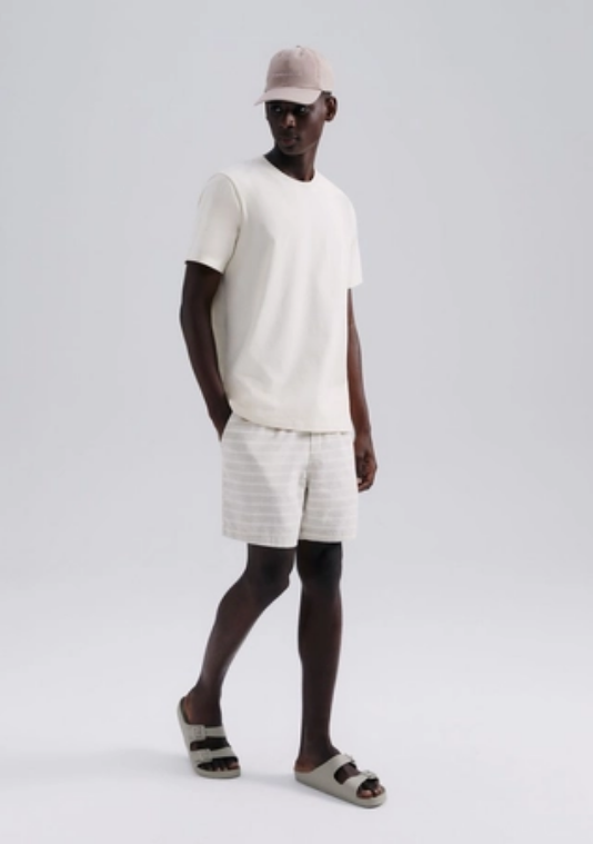 Camiseta Básica Hering Comfort Super Cotton Masculina - Bege