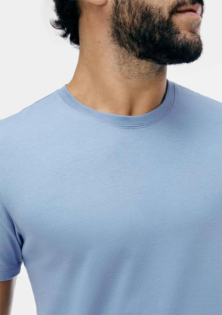 Camiseta Básica Hering Unissex Manga Curta World - Azul