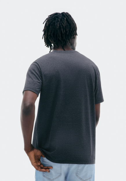 Camiseta Manga Curta Hering Comfort Super Cotton Masculina - Cinza