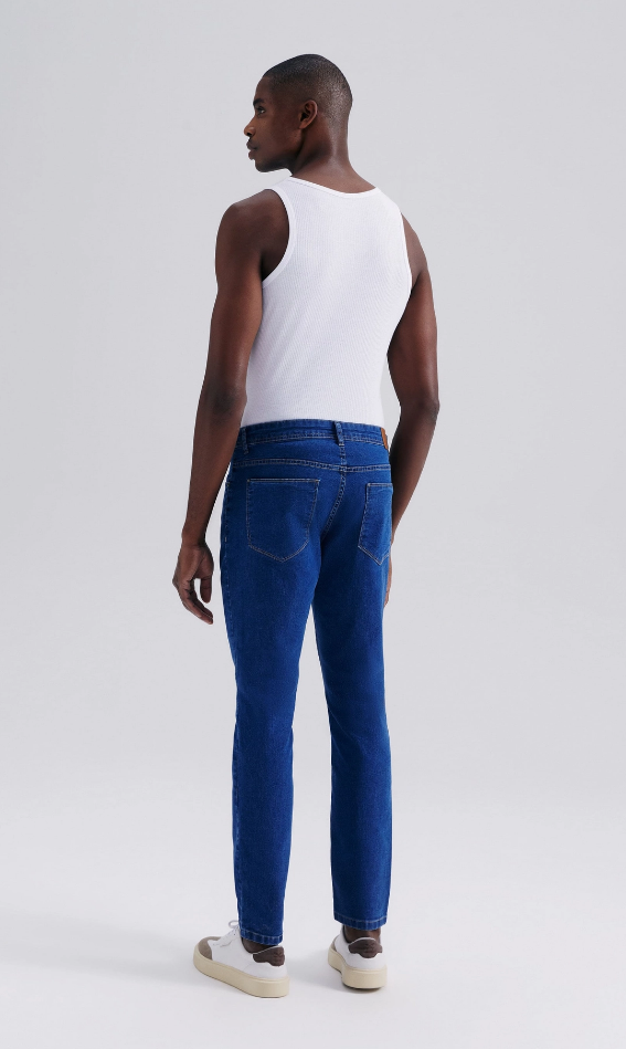 Calça Jeans Hering Básica Slim Com Elastano Masculina - Azul