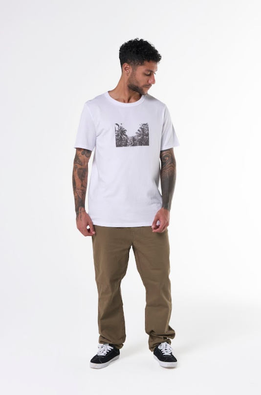 Camiseta Hering Básica Estampada  Masculina - Branca