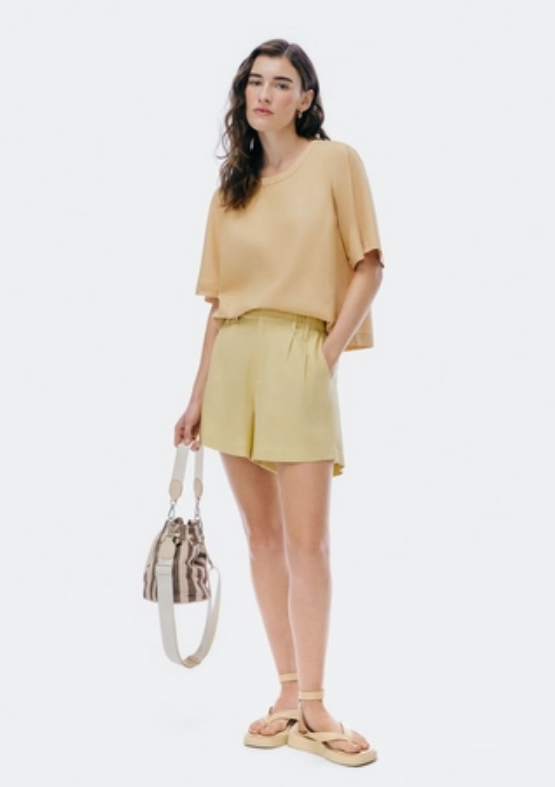 Blusa Linho Bege Hering Feminina