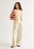 Regata Algodão com Elastano Feminino Hering - Amarelo Pastel