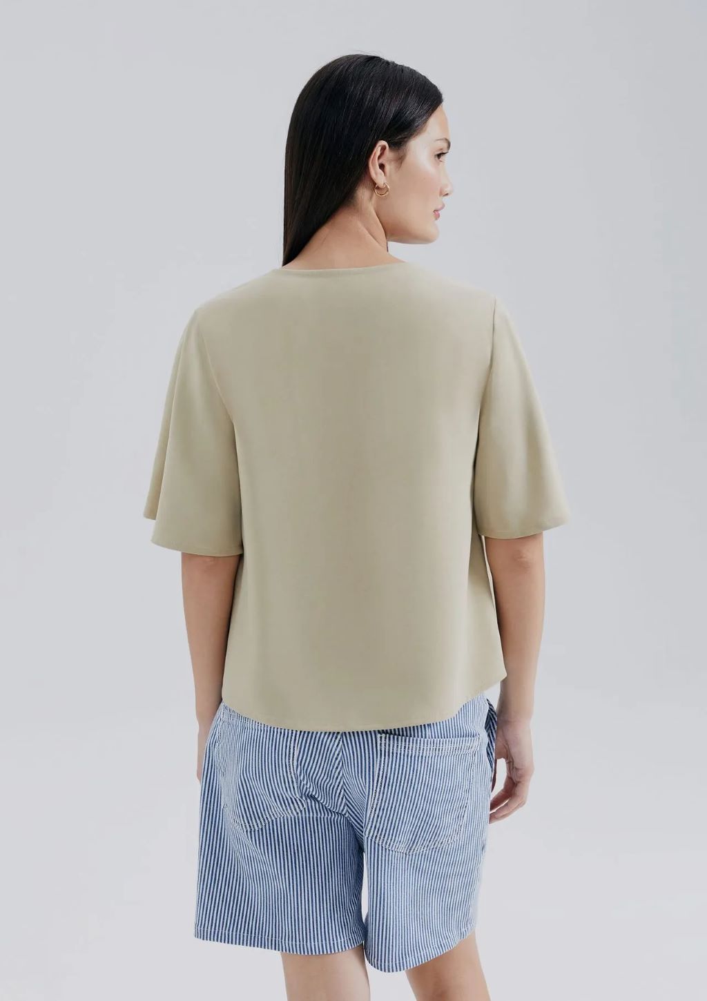 Blusa Manga Sino Peach Touch Feminino Hering - Verde Oliva