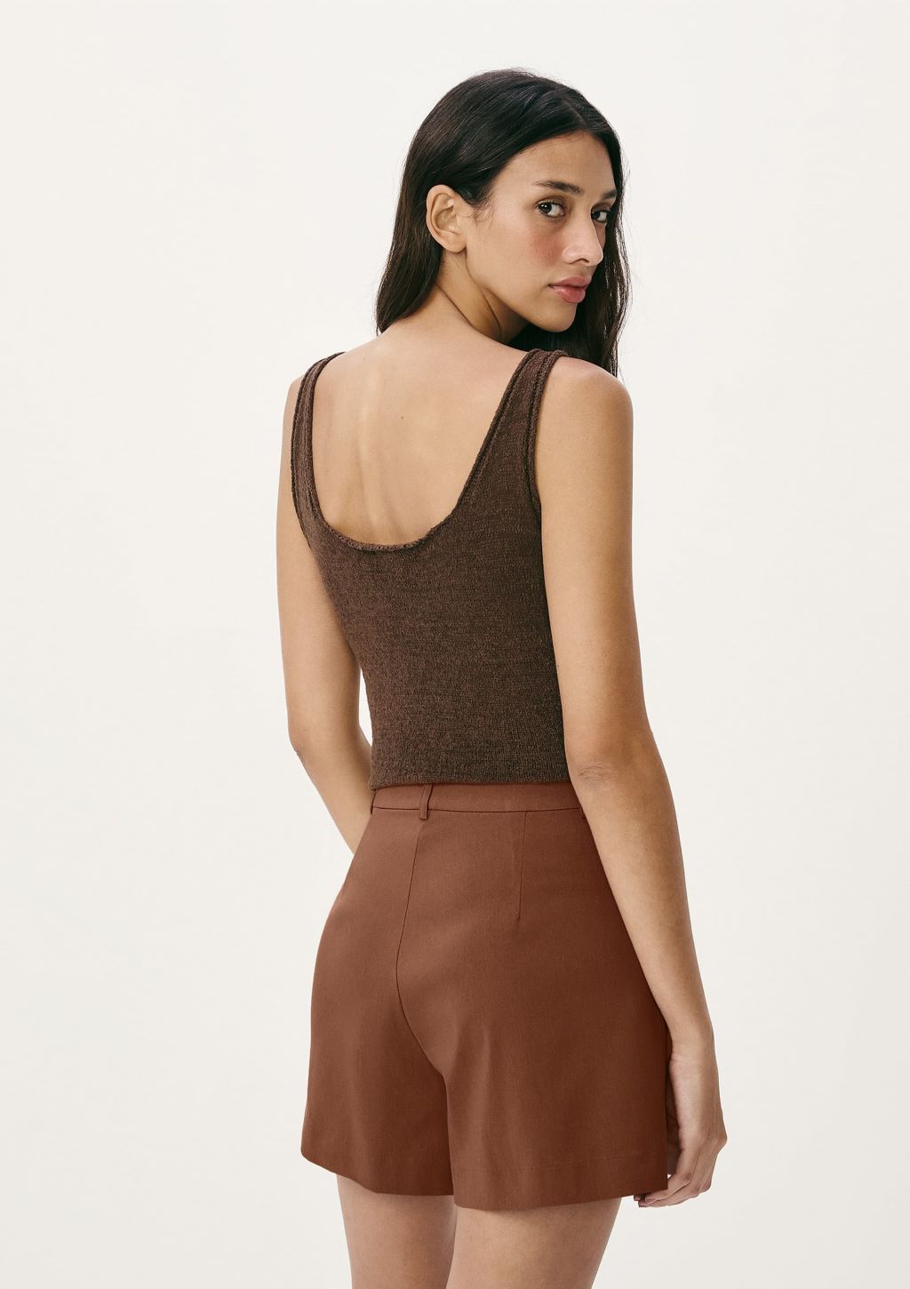 Shorts Cintura Média Feminino Hering - Marrom