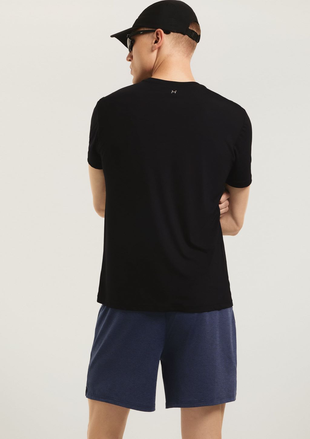 Bermuda Malha Mesclada Esportiva Masculino Hering - Azul