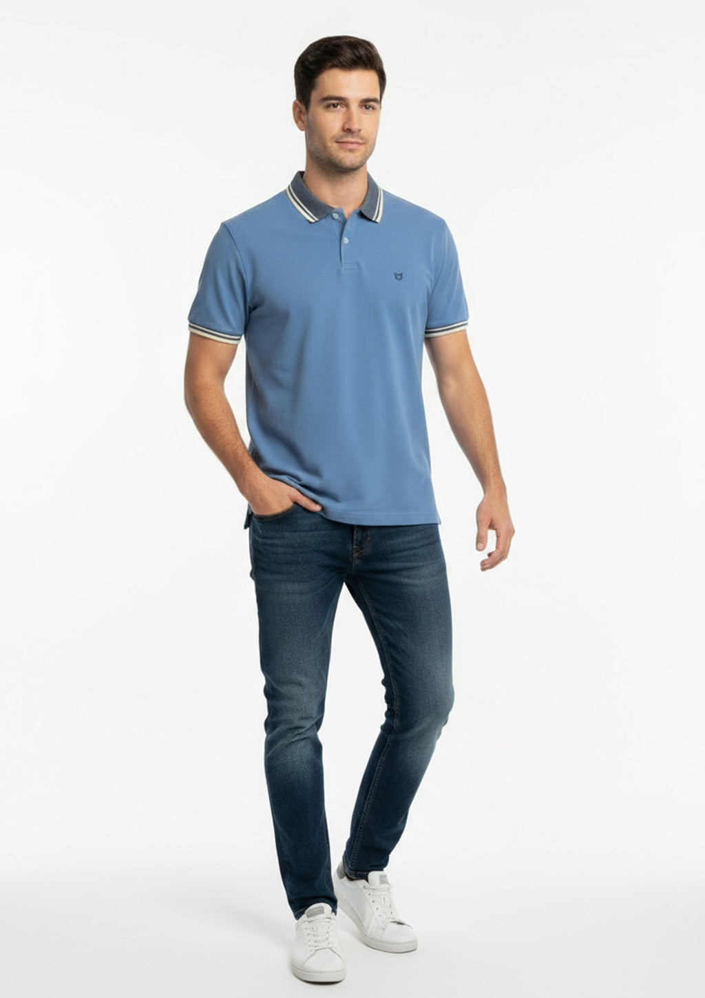 Camisa Polo Fred E Filó Listrada Masculina
