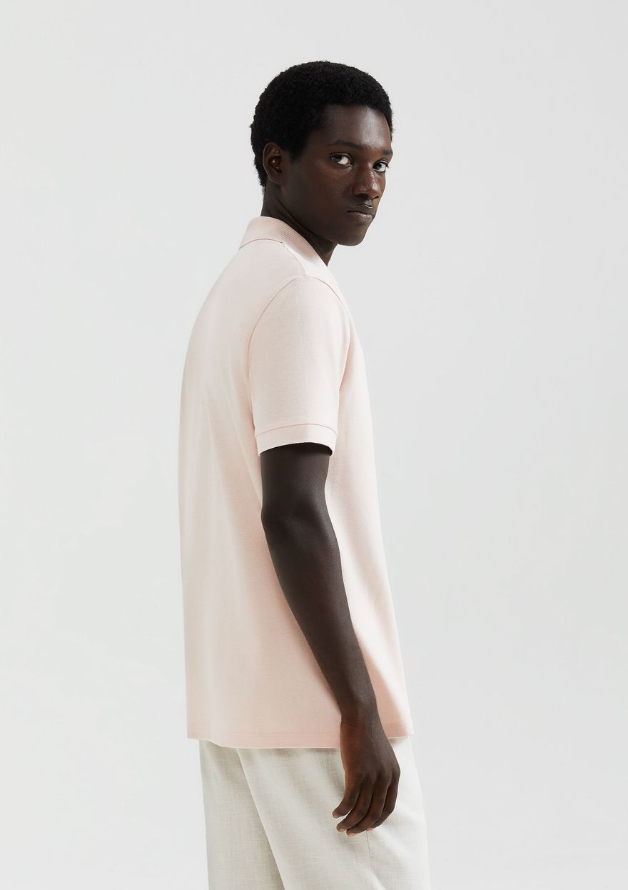 Camisa Polo Hering Básica Em Piquet Masculina - Bege