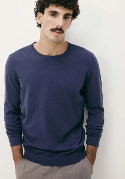 Suéter Básico Hering Regular Masculino - Azul