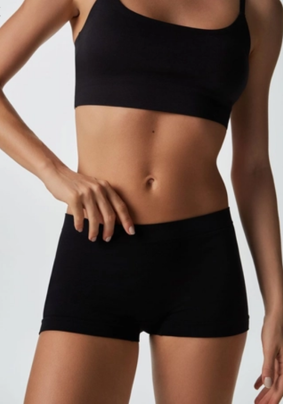 Calcinha Hering Boyshort Sem Costura Feminina - Preta