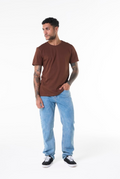 Camiseta Básica Hering Slim Masculina - Marrom