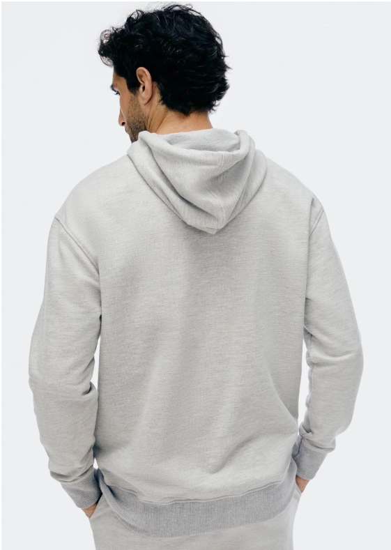 Blusão Básico Hering Comfort Em Moletom Peluciado Masculino - Cinza Claro