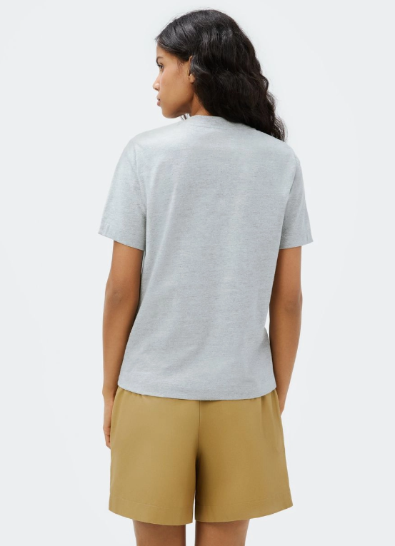 Camiseta Hering Manga Curta Super Cotton Feminina - Cinza