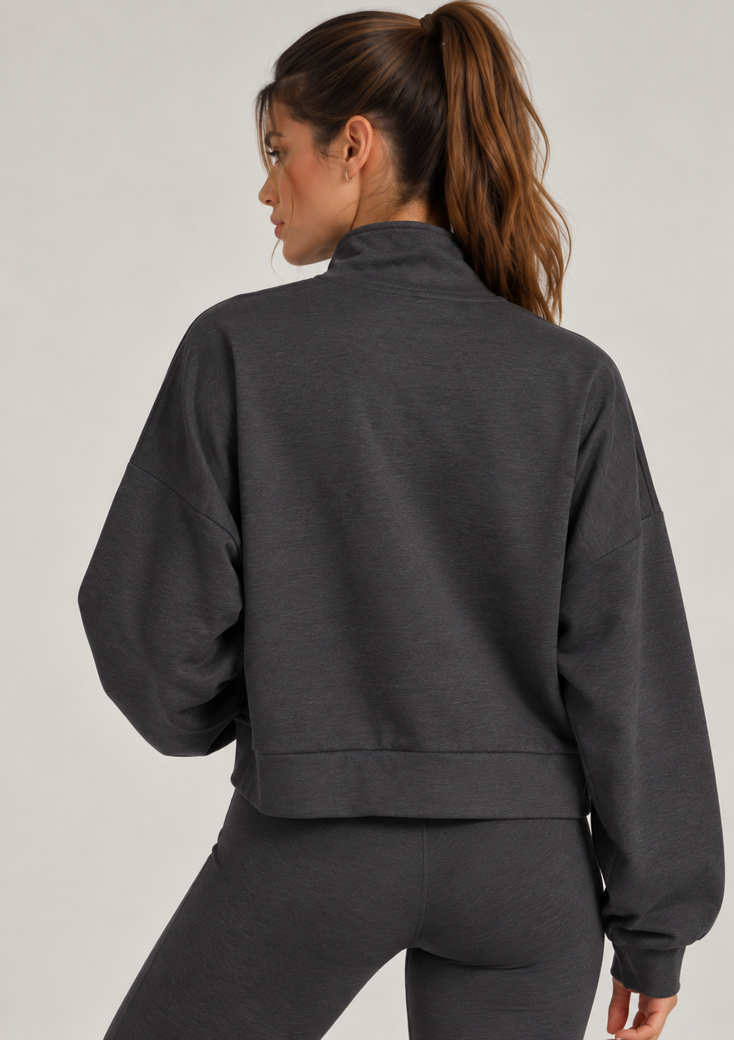Moletom Puma Cloudspun Feminino 1/2 Zíper - Preto