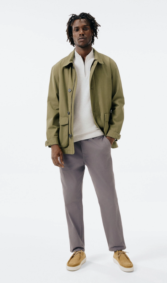 Calça Jogger Hering Básica Sarja Com Elastano Masculina - Cinza