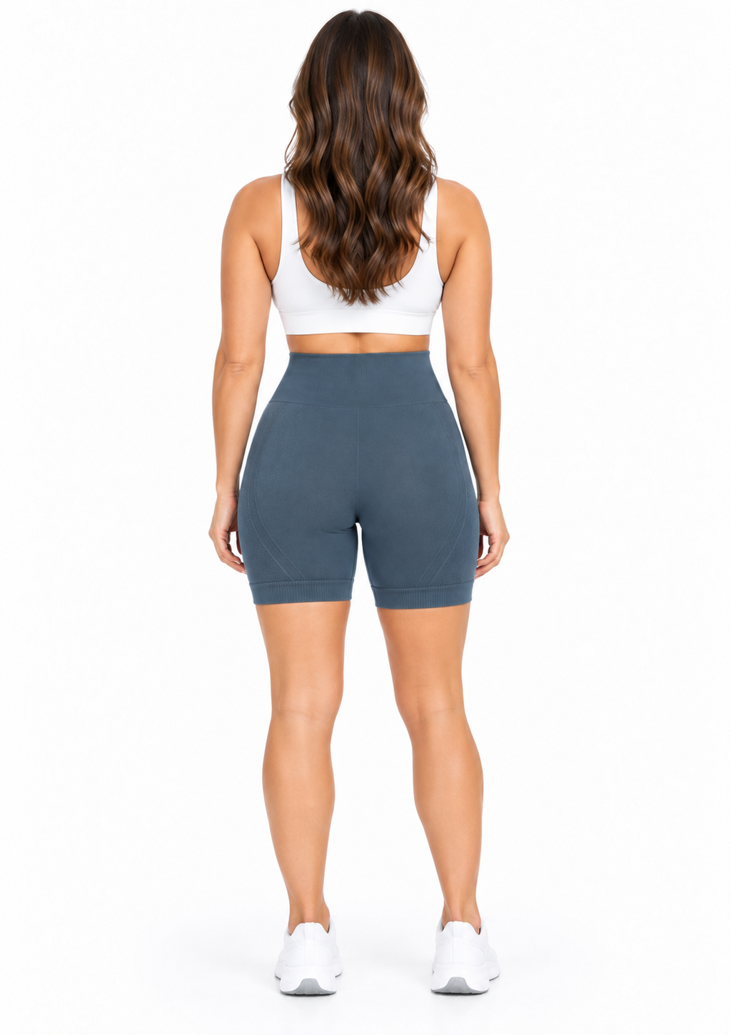 Bermuda Fitness Sem Costura Feminino Zee Rucci - Azul Índigo