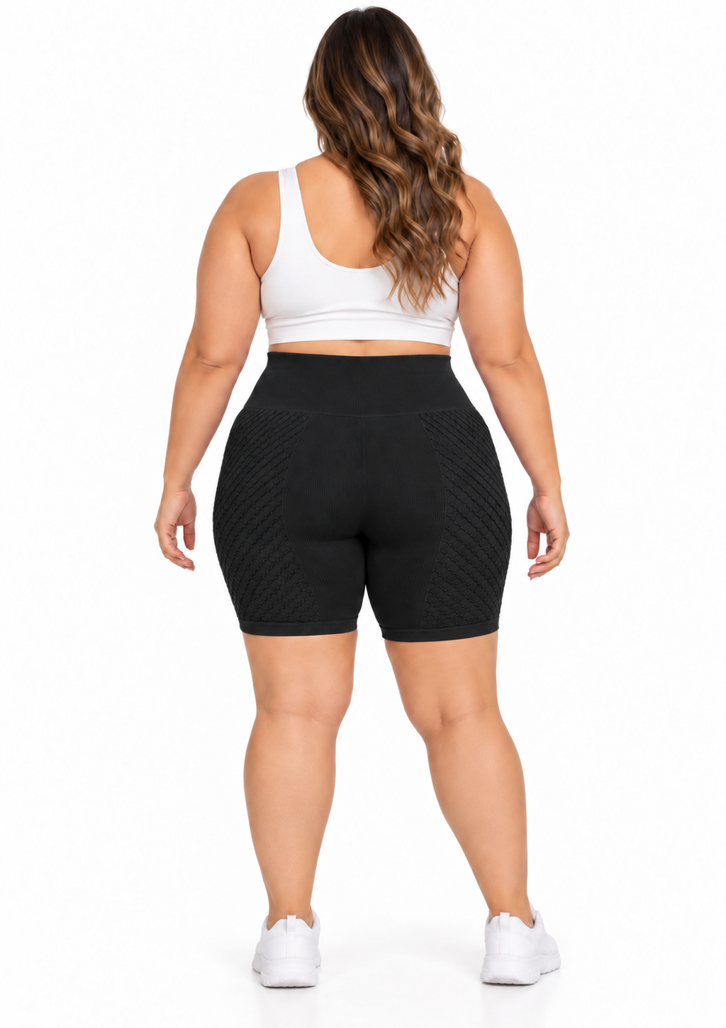 Bermuda Fitness Sem Costura Plus Size Feminino Zee Rucci - Preto