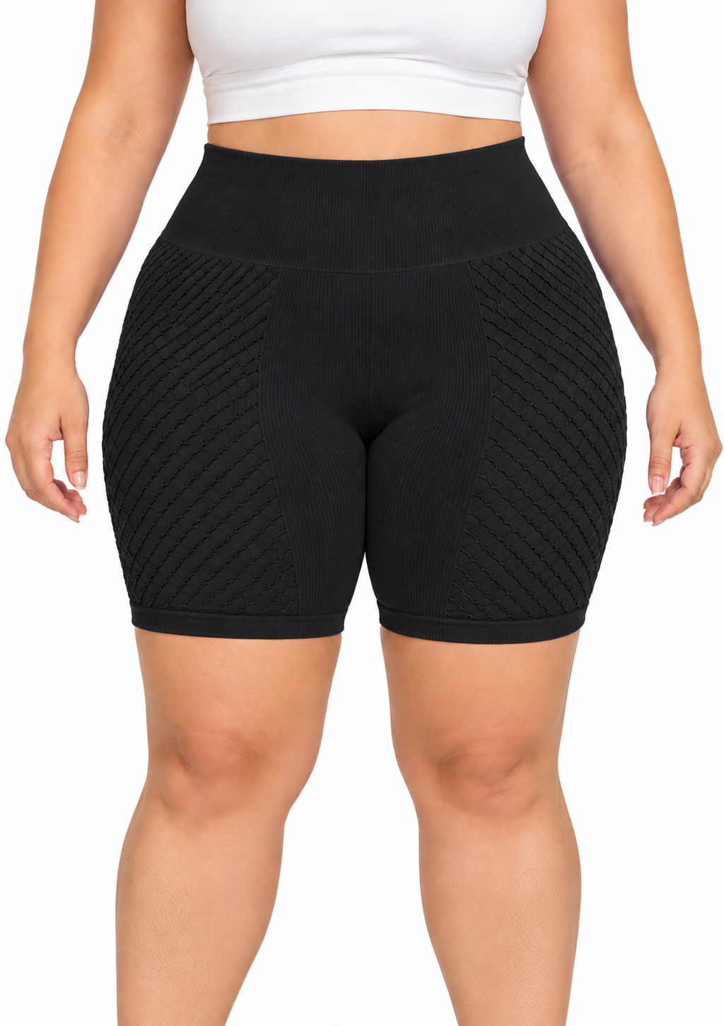 Bermuda Fitness Sem Costura Plus Size Feminino Zee Rucci - Preto
