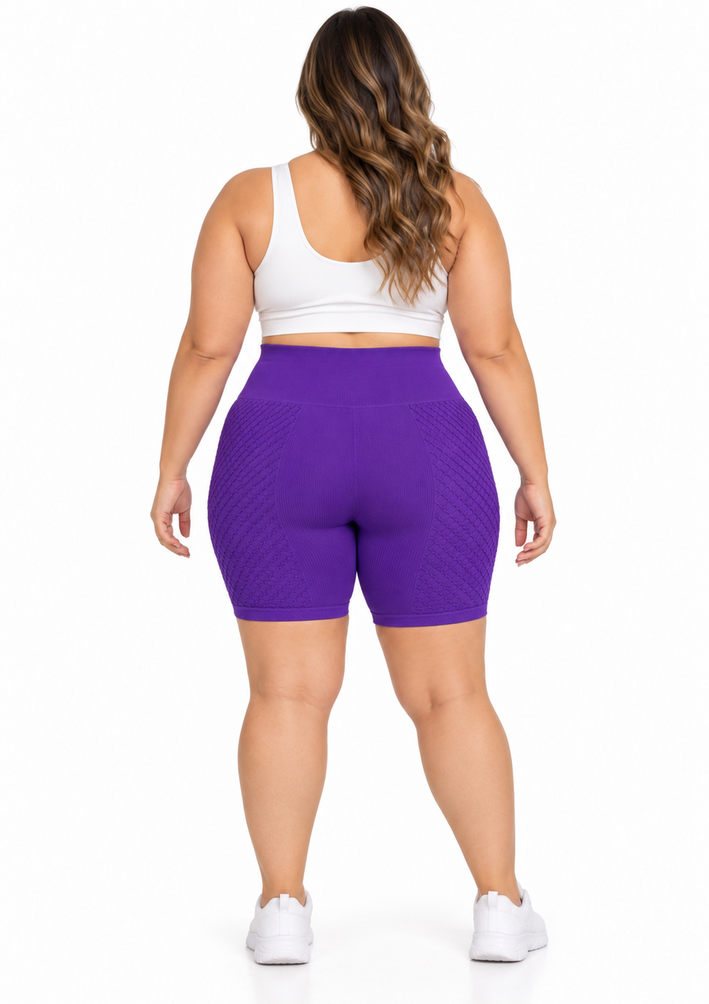 Bermuda Fitness Sem Costura Plus Size Feminino Zee Rucci - Roxo