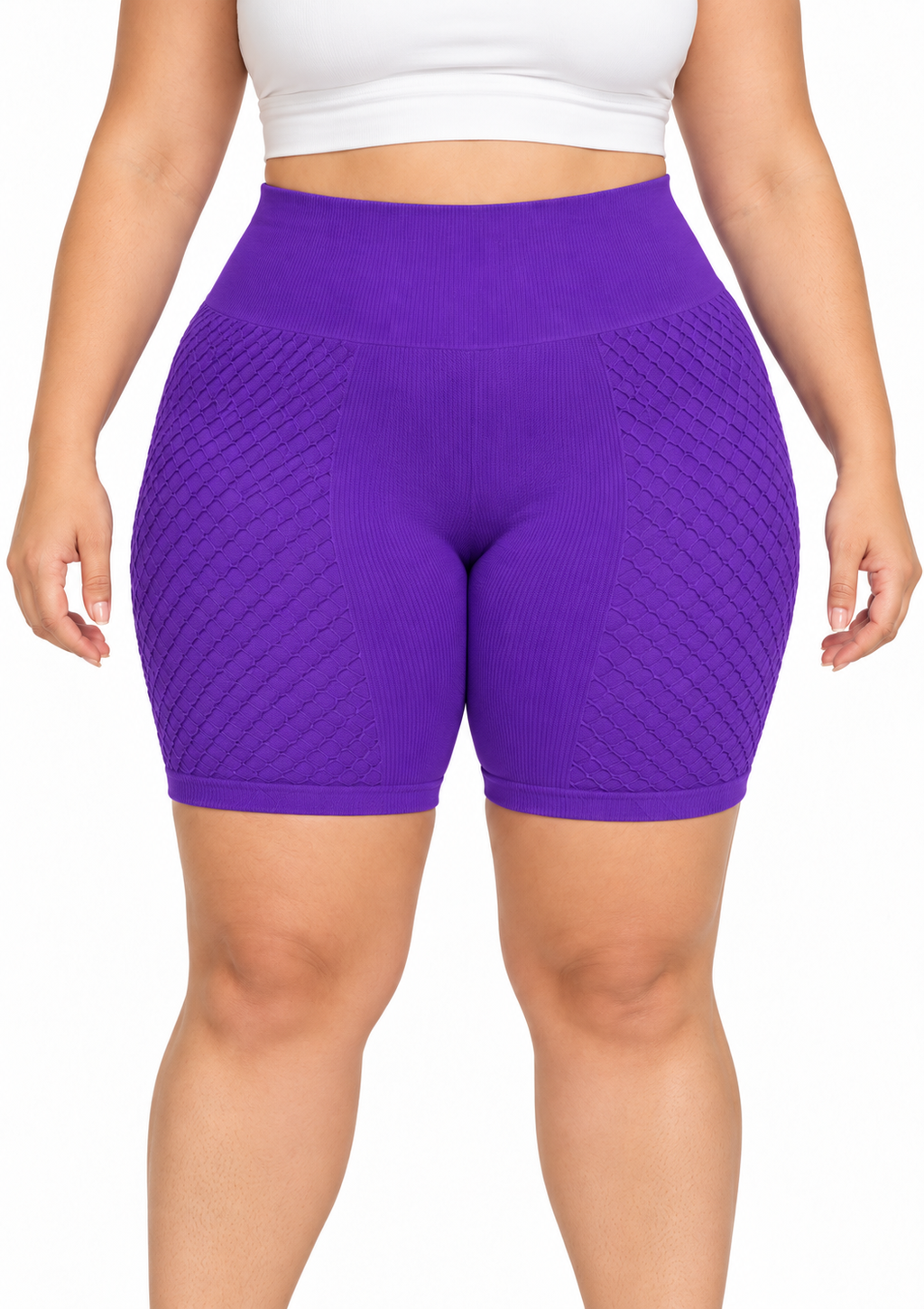 Bermuda Fitness Sem Costura Plus Size Feminino Zee Rucci - Roxo