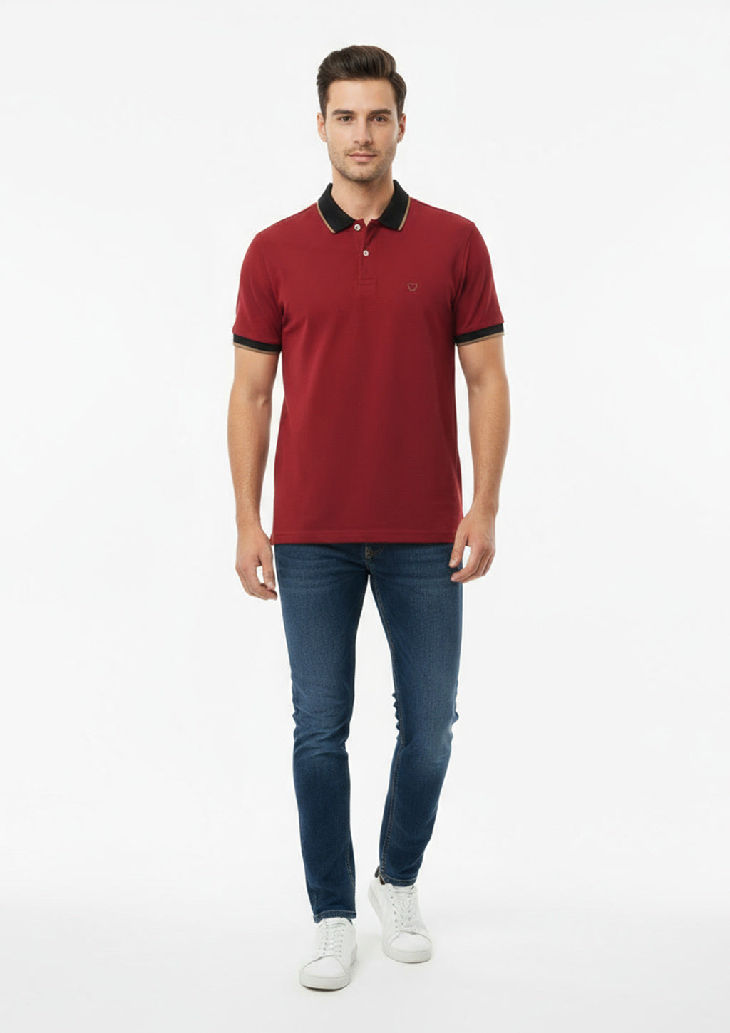 Camisa Polo Fred E Filó Listrada Masculina