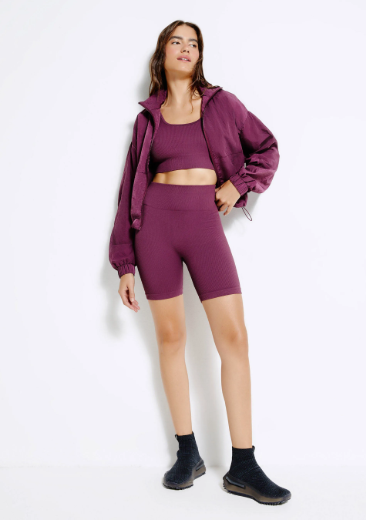 Bermuda Esportiva Hering Biker Sem Costura Feminina - Vinho