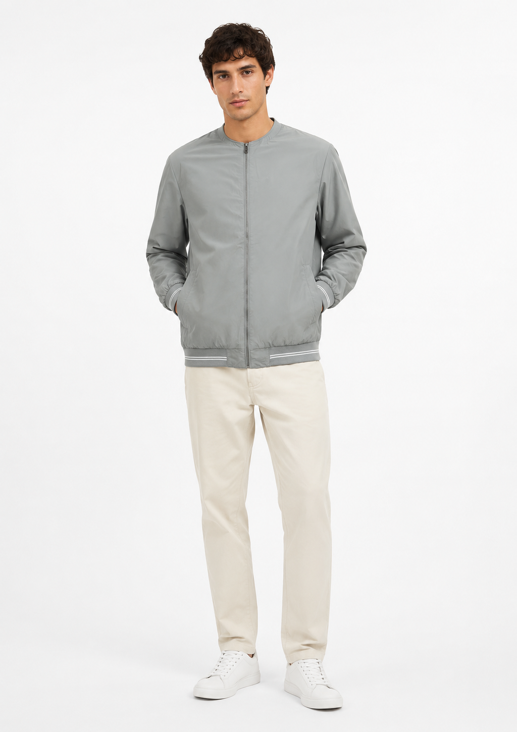 Jaqueta Elemental Constrast  Yacht Masculina - Cinza
