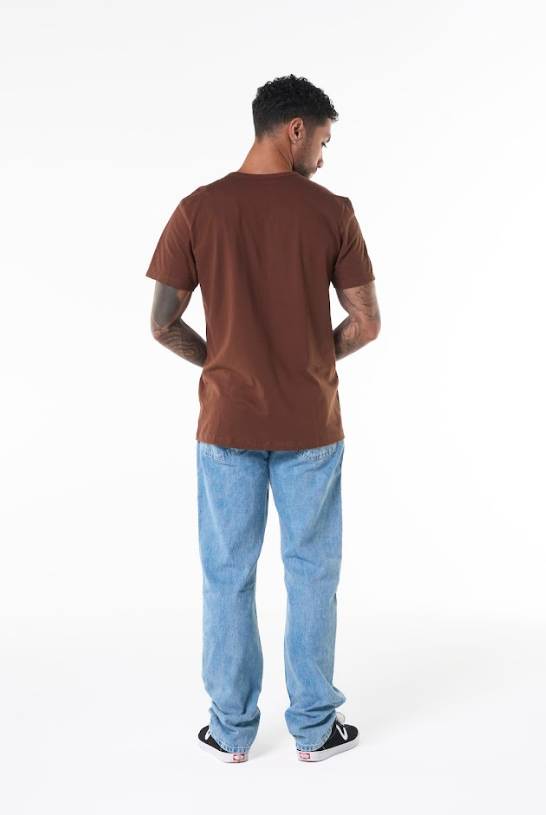 Camiseta Básica Hering Slim Masculina - Marrom
