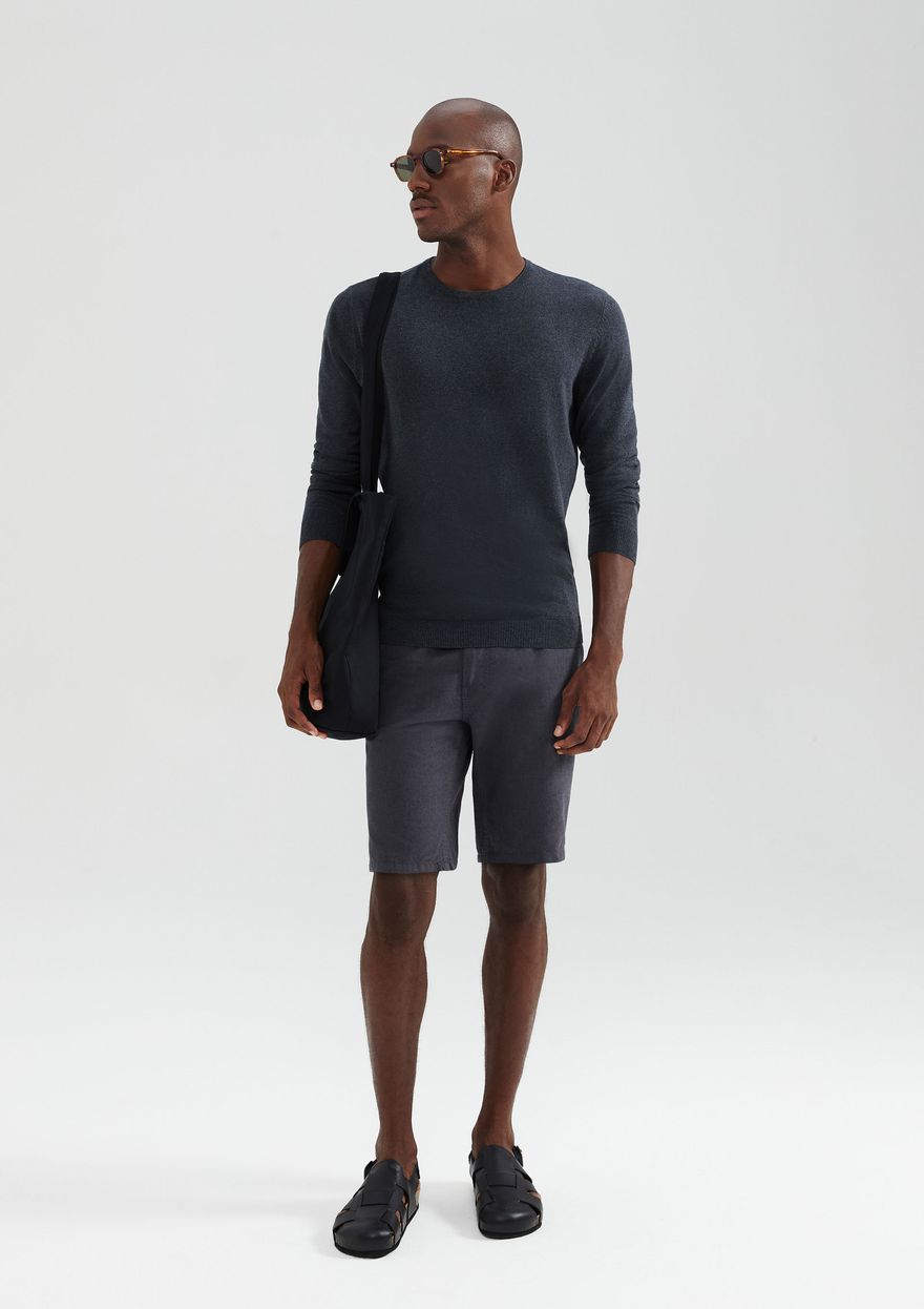 Suéter Básico Hering Regular Masculino - Cinza Escuro