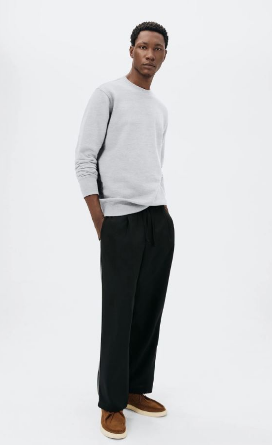 Blusão Hering Básico  Comfort Em Moletom Peluciado Masculino - Cinza