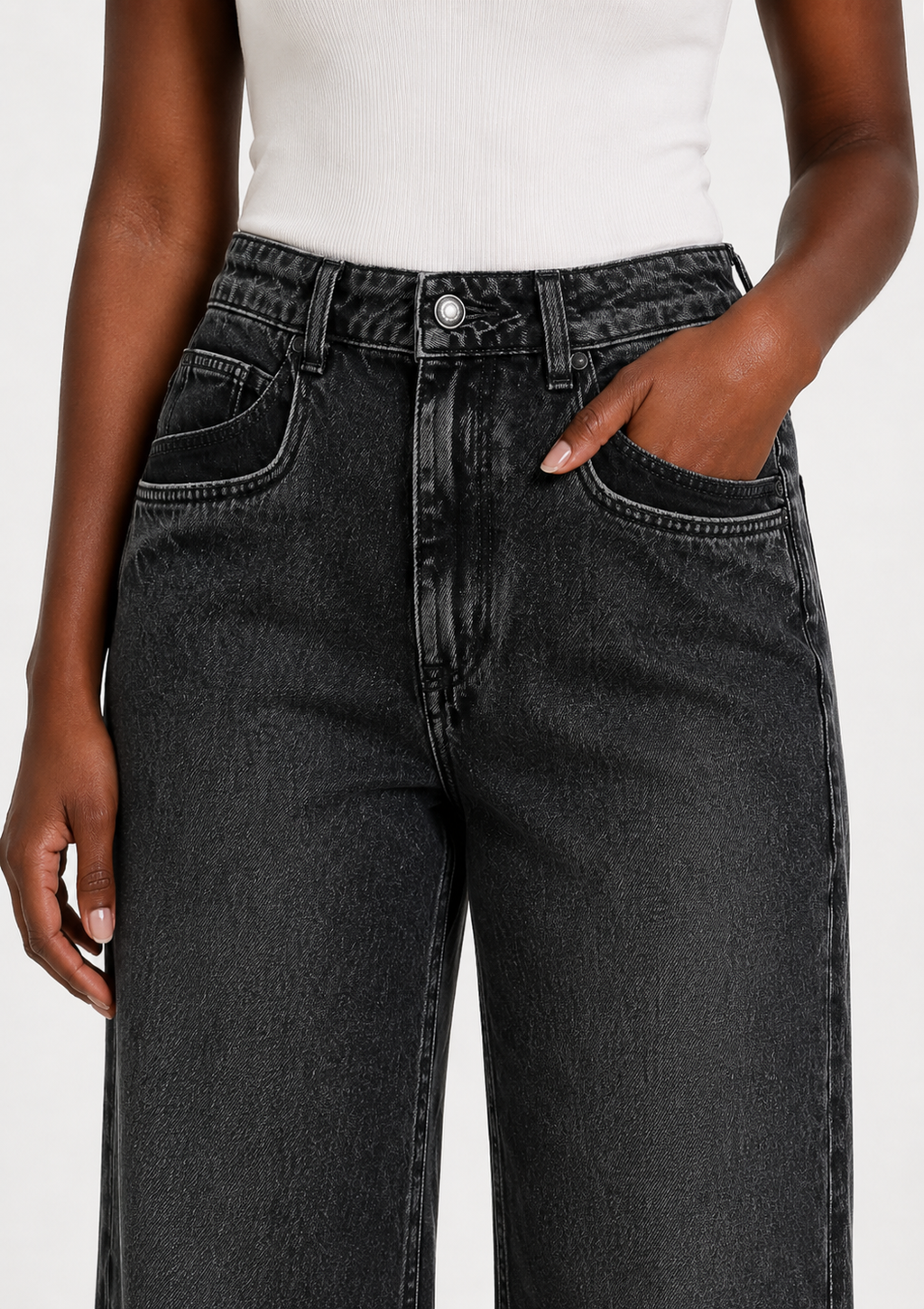 Calça Jeans Feminina Sawary - Preto