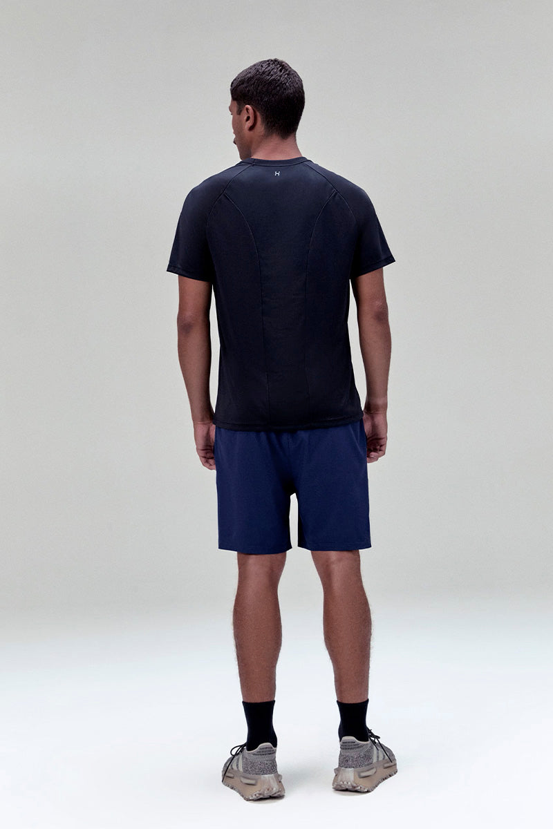 Camiseta Esportiva Hering Recorte Texturizado Masculina - Preta