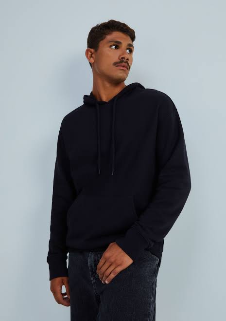 Blusão Básico Hering Moletom Peluciado Comfort Masculino - Preto