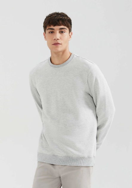 Blusão Básico Hering Comfort Em Moletom Peluciado Masculino - Cinza