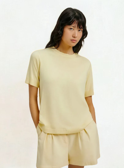 Blusa Tricot Hering Feminina - Amarela