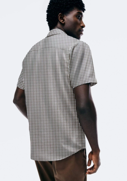 Camisa Slim Hering Manga Curta Masculina - Xadrez