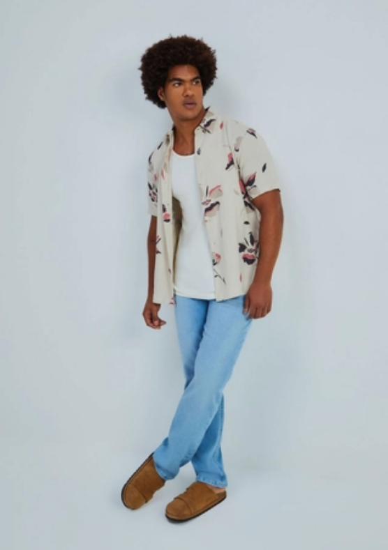 Calça Jeans Hering Básica Reta Tradicional Masculina - Azul