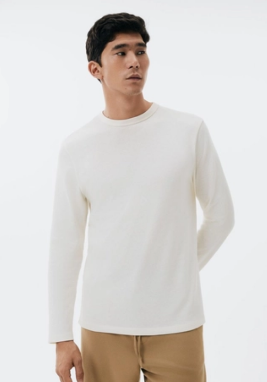 Camiseta Hering Algodão Peruano Masculina - Off White