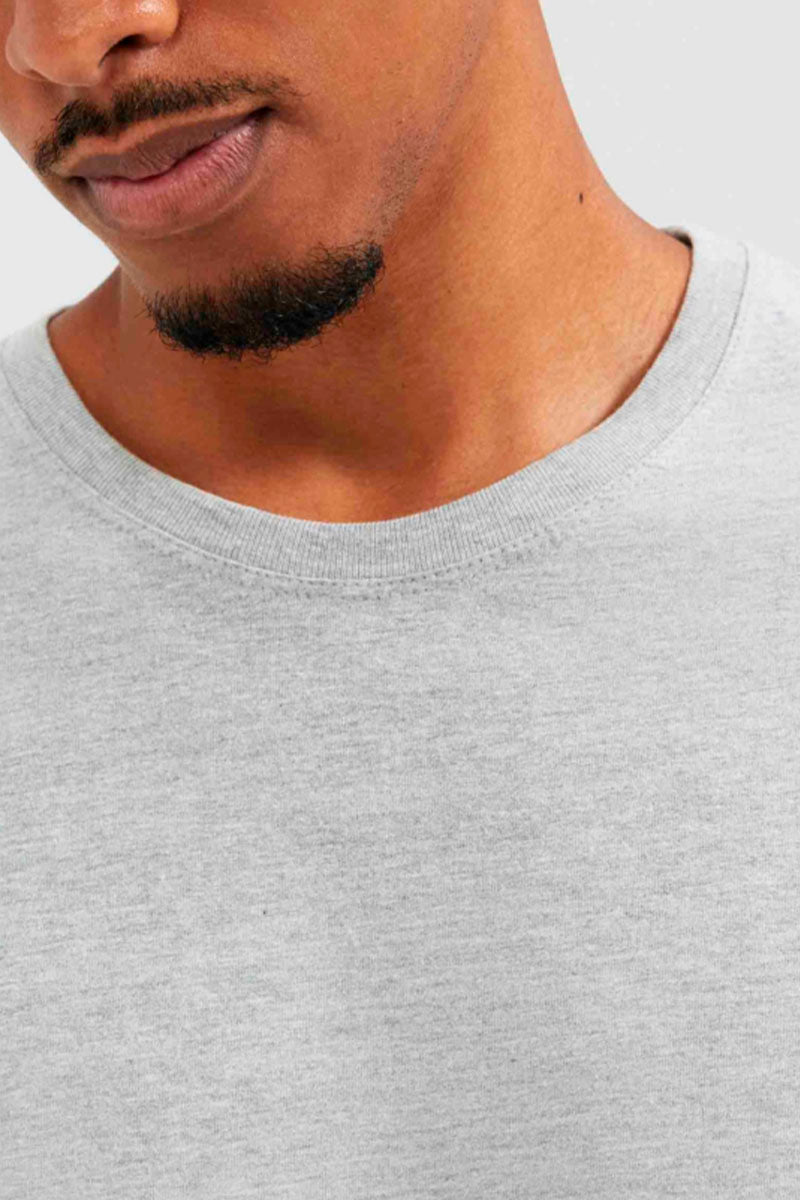 Camiseta Básica Hering World Malha Flamê Masculina - Cinza