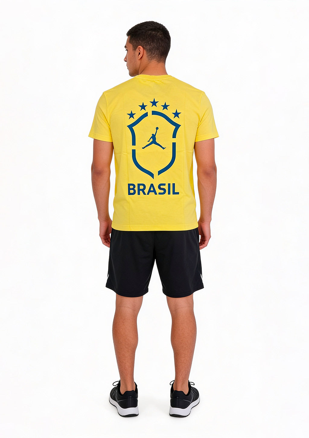 Camiseta Manga Curta Masculina Amarela Brasil Nike