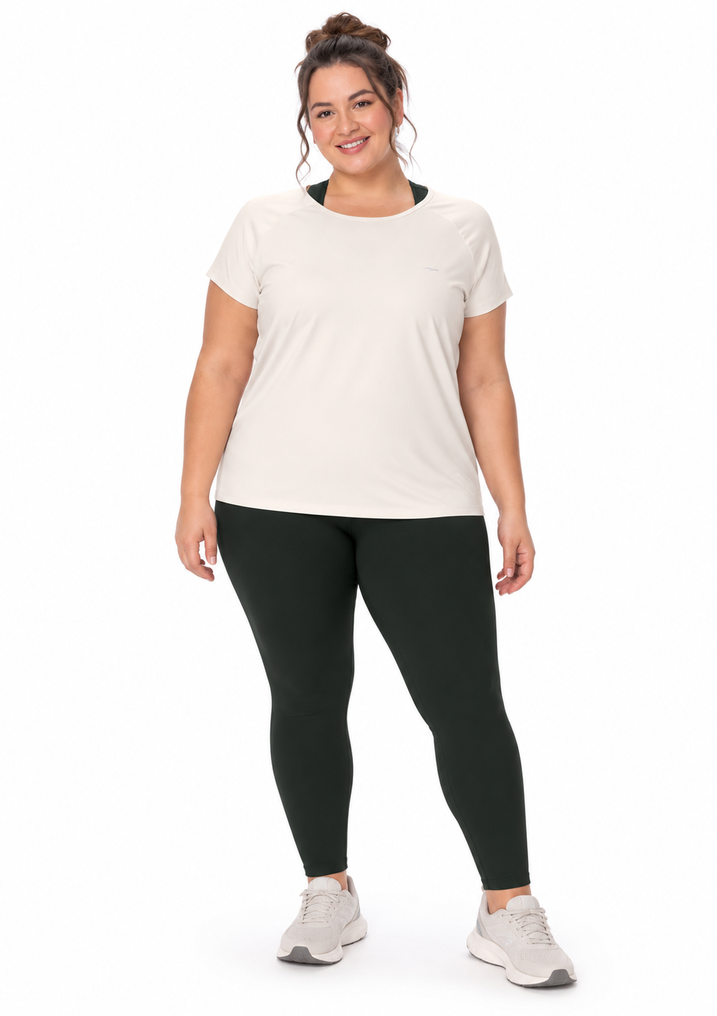 Camiseta Fitness Dry Secagem Rápida Plus Size Feminino Zee Rucci - Off White