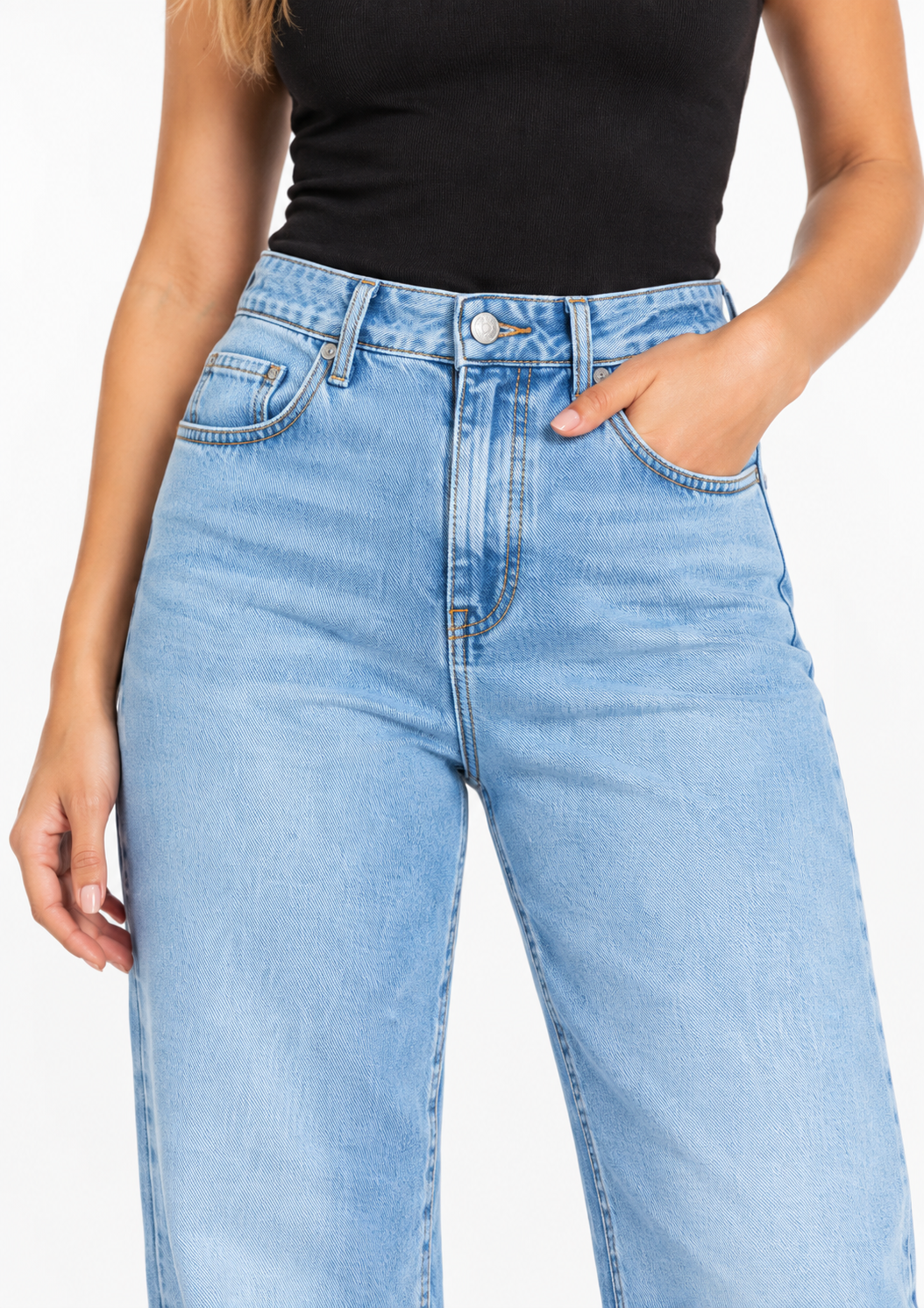 Calça Jeans Feminina Reta Sawary