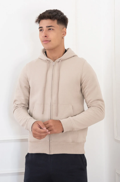 Jaqueta Em Moletom Peluciado Hering Masculina - Bege