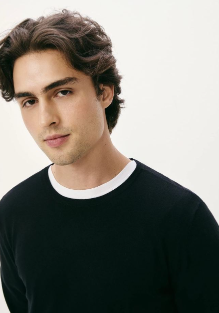 Blusão Básico Hering  Regular Em Tricot Masculino - Preto