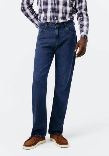 Calça Jeans Hering Básica Reta Masculina - Azul