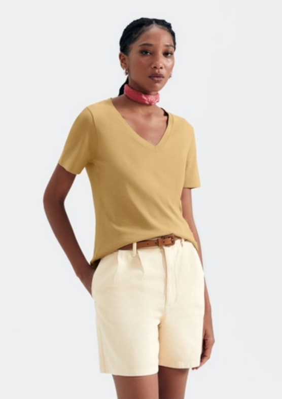 Blusa Hering Bege Basica Feminina