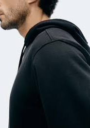 Blusão Básico Hering Comfort Em Moletom Peluciado Masculino - Preto
